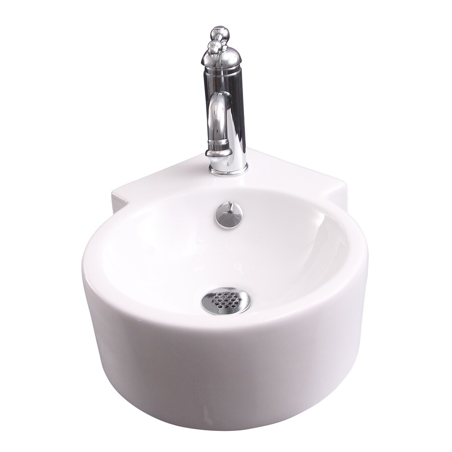 Barclay Dyer Corner Wall Hung Basin White Wall Mount Round