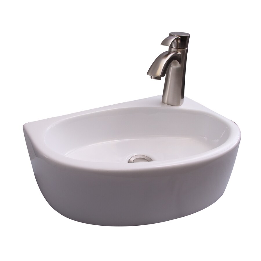 Barclay Albion Wall-Hung Basin White Wall-mount Round Bathroom Sink at ...