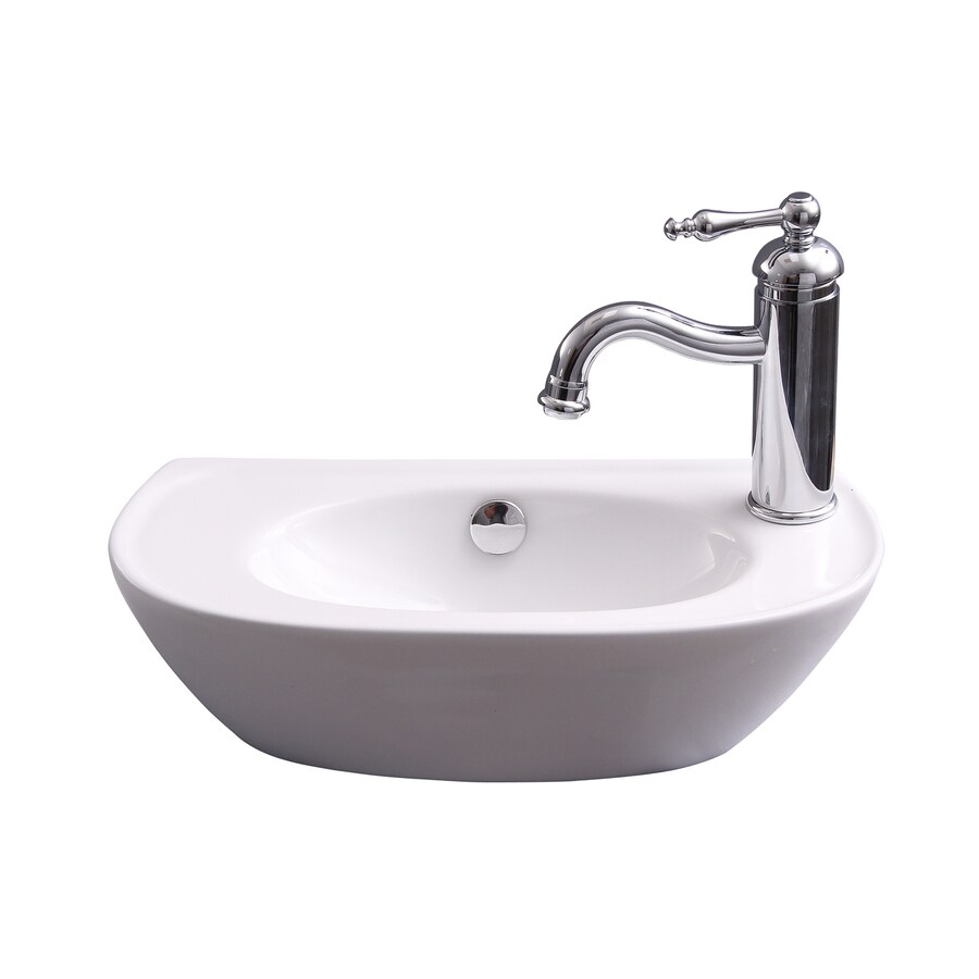 Barclay Nimah WallHung Basin White WallMount Oval Bathroom Sink with