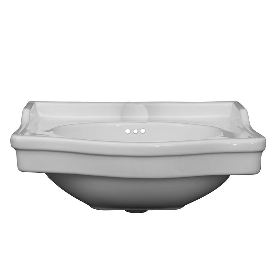 Barclay Cali WallHung Basin White WallMount Rectangular Bathroom Sink with Overflow Drain (19