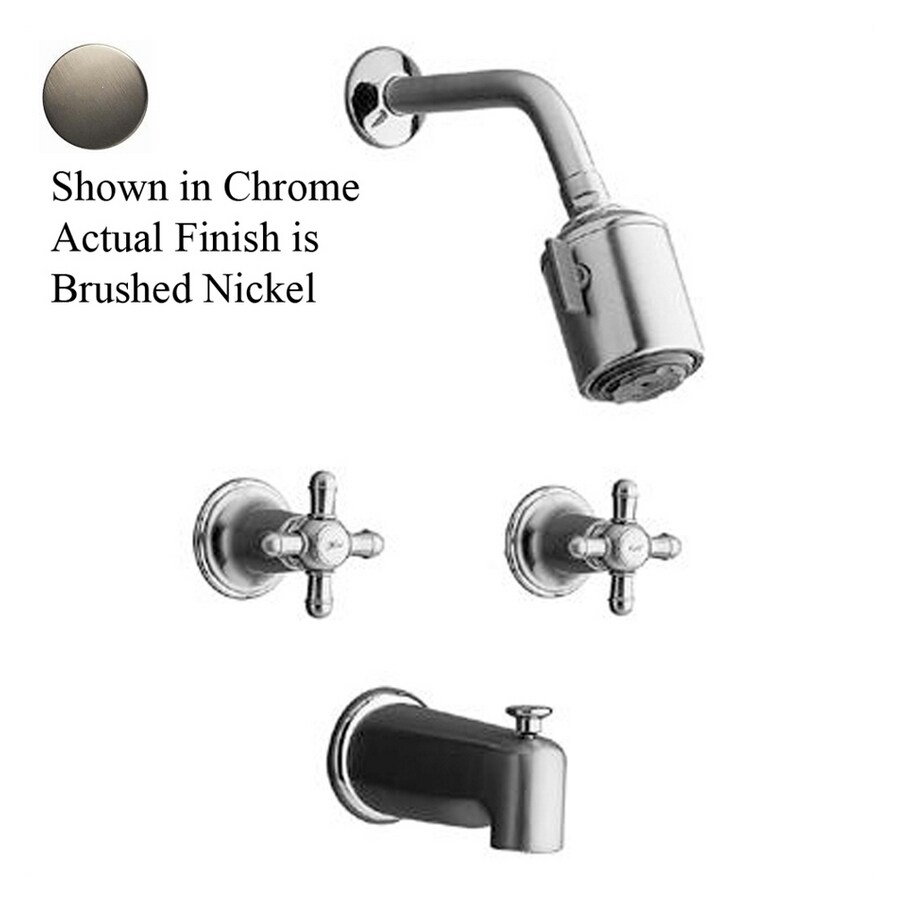 Barclay Cannes Brushed Nickel 2 Handle Shower Faucet With