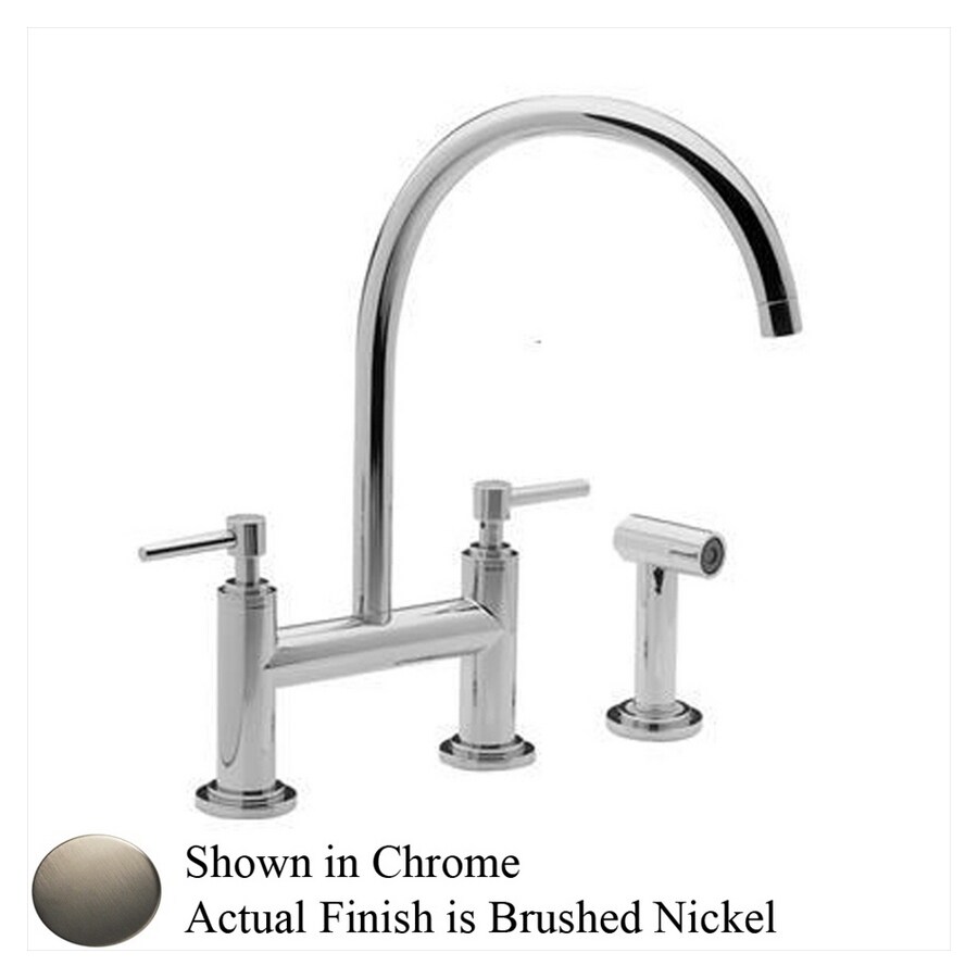 Barclay City Brushed Nickel 2Handle HighArc Kitchen Faucet with Side