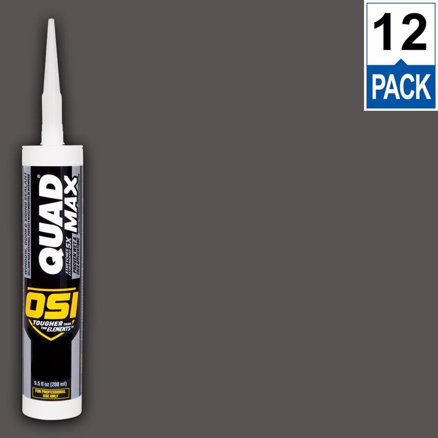 OSI Quad Max 12 Pack 9 5 Oz Gray 529 Paintable Advanced Sealant Caulk   028756966159 