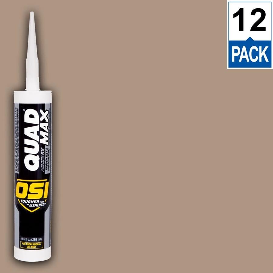 osi-quad-max-12-pack-9-5-oz-beige-455-paintable-advanced-sealant-caulk-in-the-caulk-department