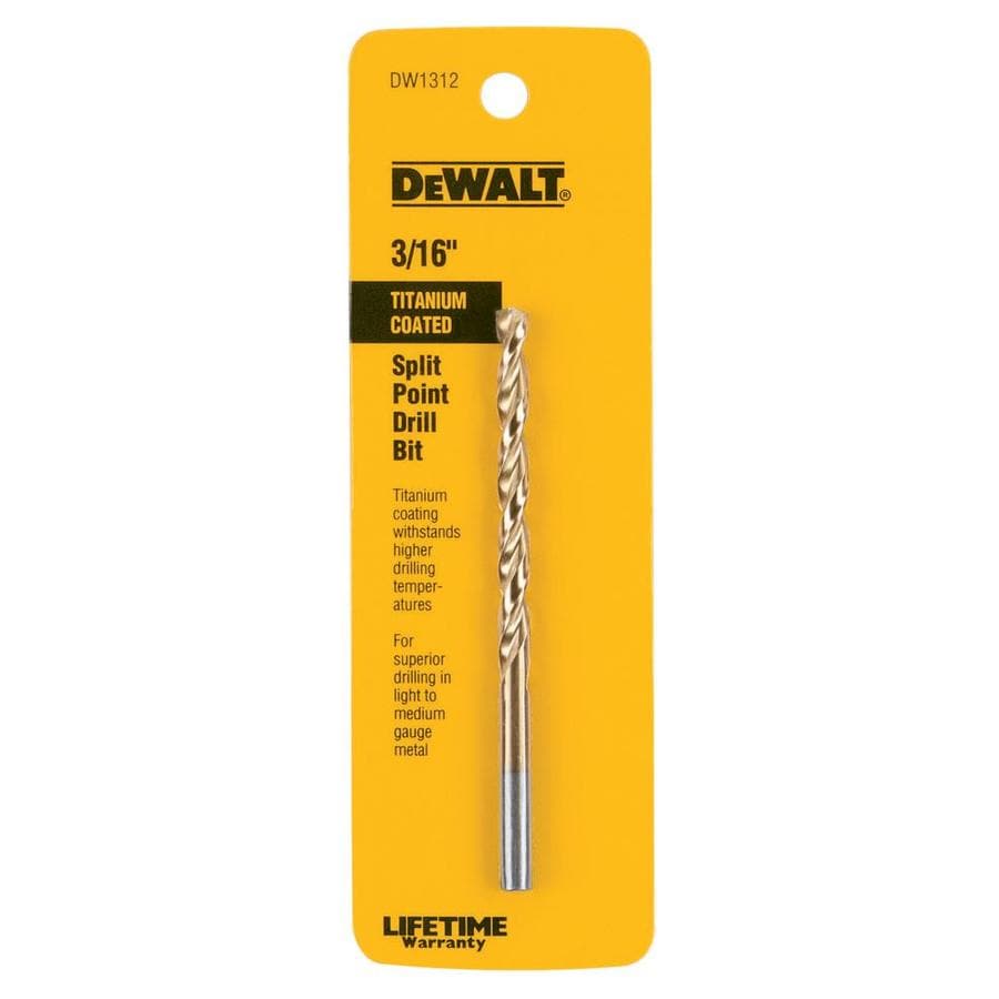 Shop DEWALT 3/16-in x 5-7/8-in Titanium Twist Drill Bit at Lowes.com