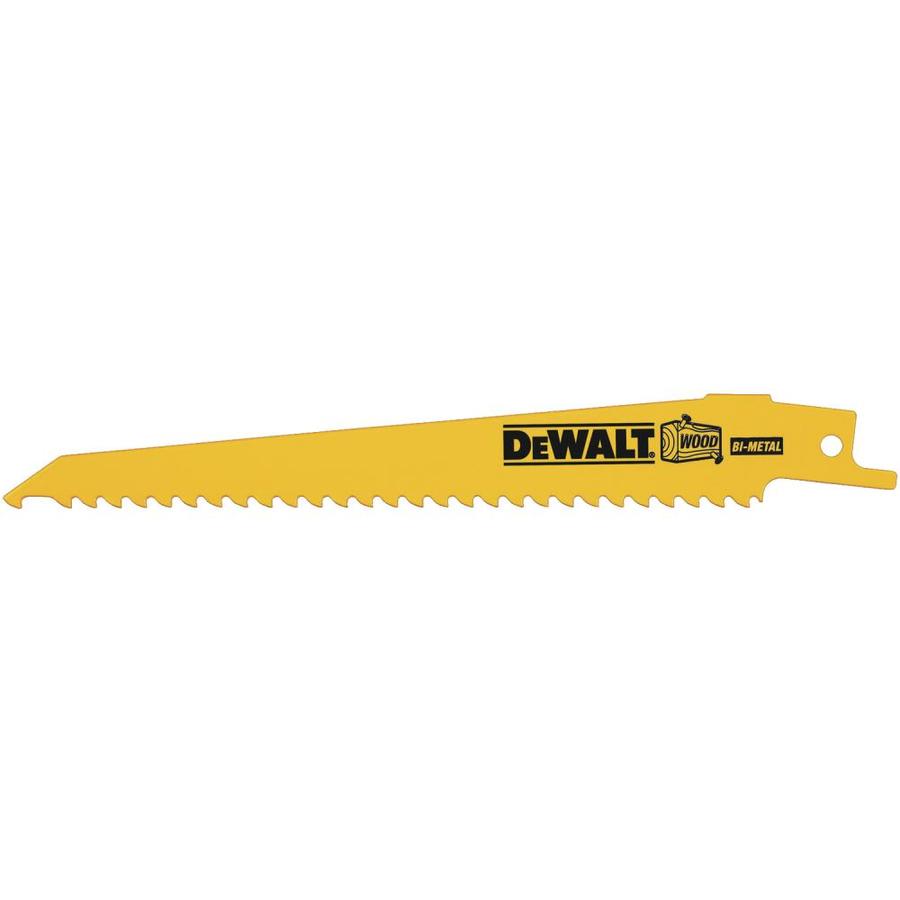 DEWALT DWA4169 2X Long Life 9-Inch 6TPI Reciprocating Wood Saw Blade 5-Pack 