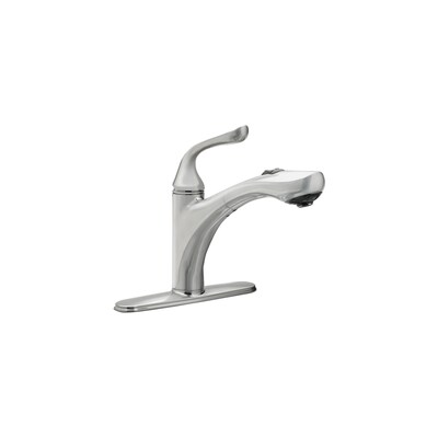 Aquasource Stainless Steel 1 Handle Pull Out Deck Mount Kitchen