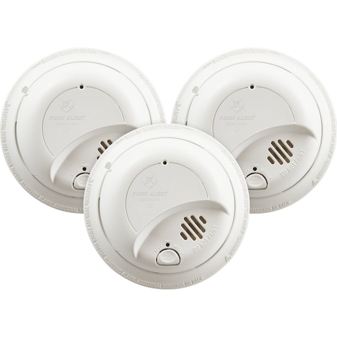 First Alert 9120B 3Pack AC Hardwired 120Volt Smoke Detector at