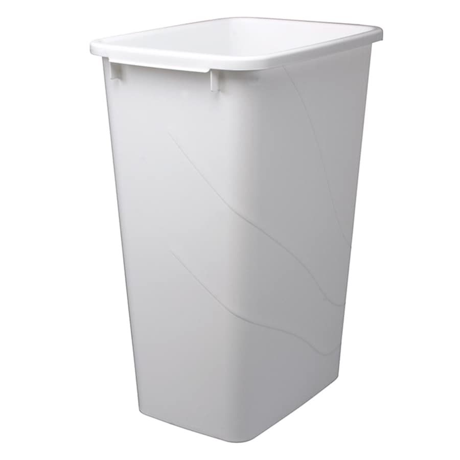 Knape & Vogt 12.5Gallon White Plastic Trash Can at