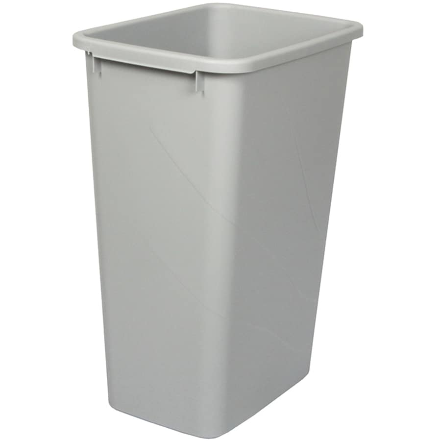 Knape & Vogt 12.5-Gallon Platinum Plastic Trash Can at Lowes.com