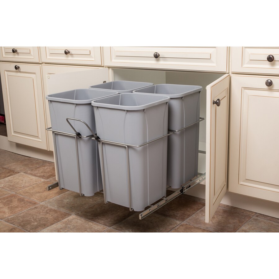 Knape & Vogt 27-Quart Plastic Pull Out Trash Can at Lowes.com