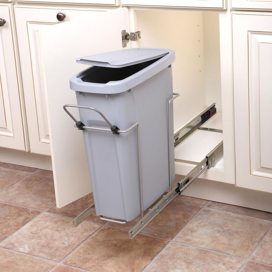 Knape & Vogt 20-Quart Plastic Soft Close Pull Out Trash Can at Lowes.com