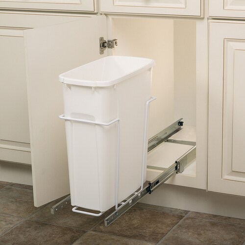 Knape & Vogt 20-Quart Plastic Pull Out Trash Can in the Pull Out Trash ...