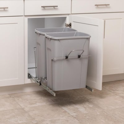 Simply Put 35 Quart Plastic Pull Out Trash Can At Lowes Com