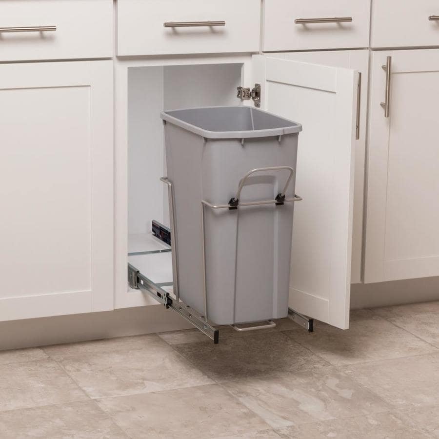 Simply Put 35 Quart Plastic Pull Out Trash Can At Lowes Com
