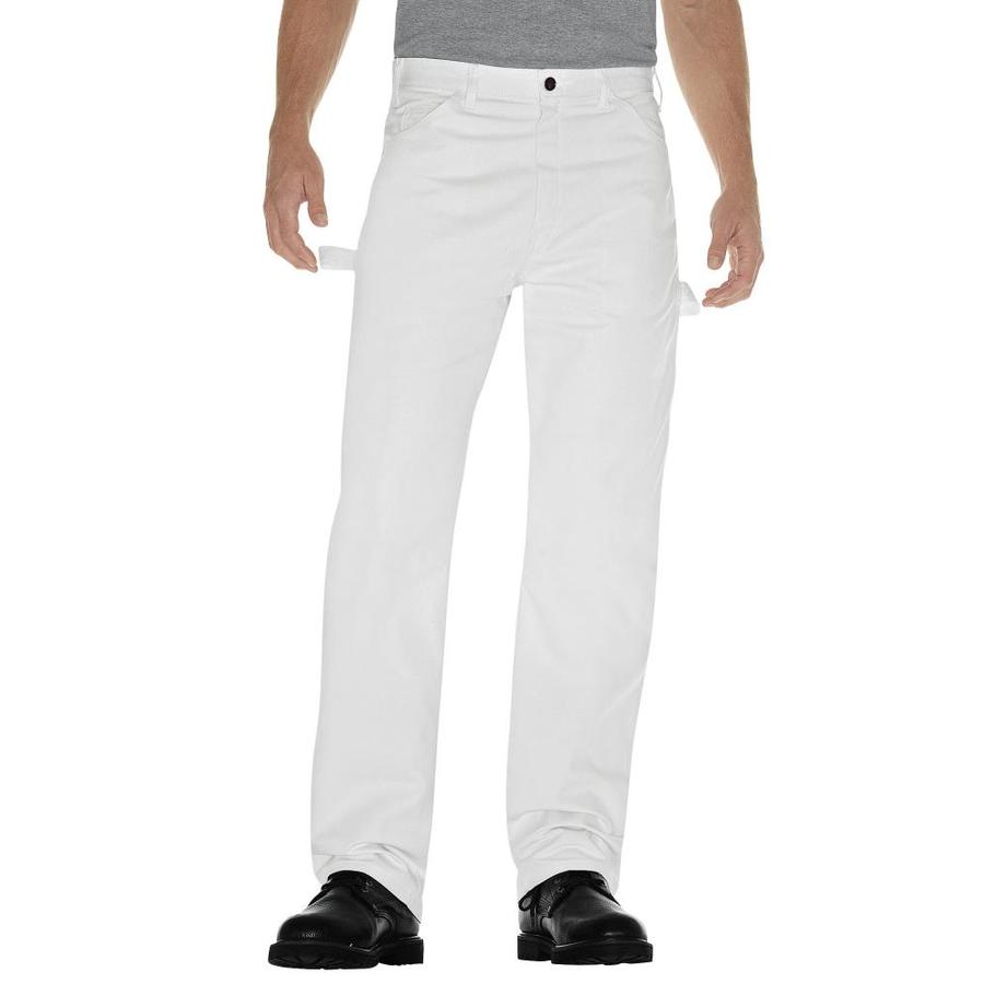 Dickies Men's 34X32 Painters White Canvas Work Pants at Lowes.com
