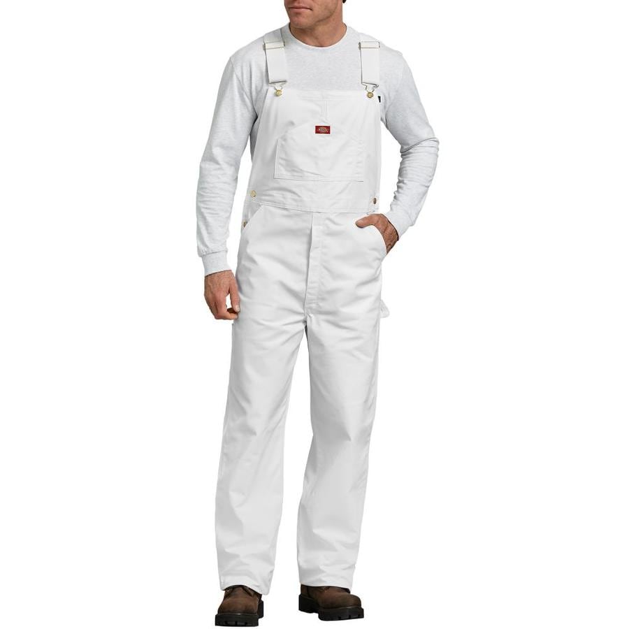 Dickies White Men's 30 x 30 Textured Cotton Overall in the Coveralls ...