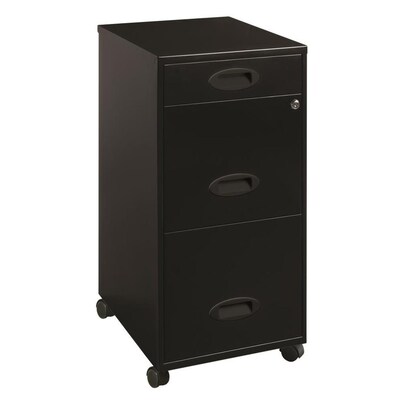 Office Designs Space Solutions Black 3 Drawer File Cabinet At