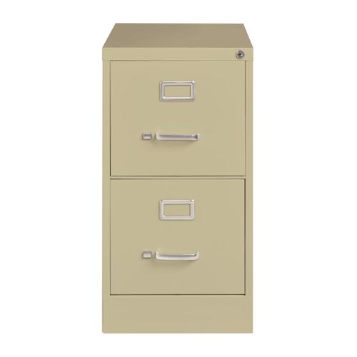 Hirsh 22 In Deep Vertical Files Putty 2 Drawer File Cabinet At