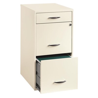 Office Designs Space Solutions Pearl White 3 Drawer File Cabinet