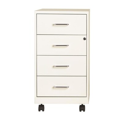 Office Designs Space Solutions Pearl White 4 Drawer File Cabinet