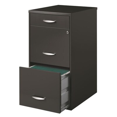 Office Designs Space Solutions Charcoal 3 Drawer File Cabinet At