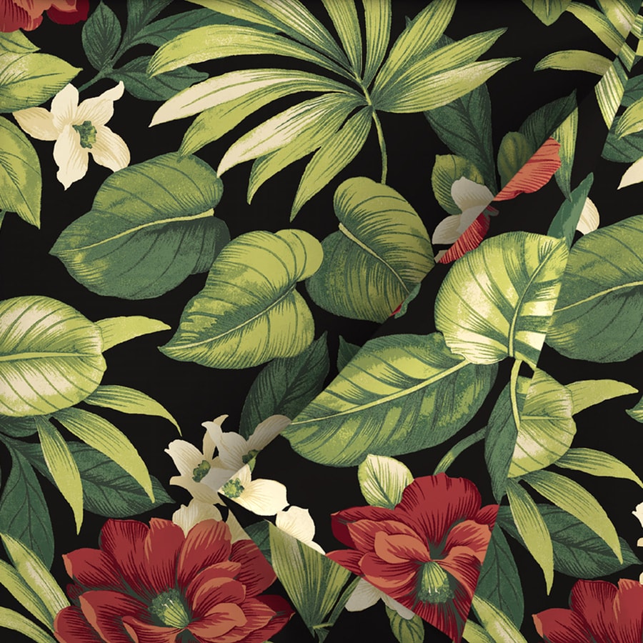 Shop Garden Treasures 54-in W Sanibel Tropical Outdoor Fabric (By-the ...