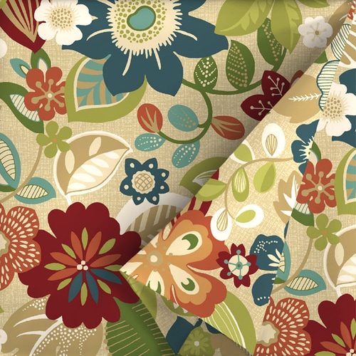 Garden Treasures 54-in W Bloomery Floral Outdoor Fabric (By-the-Yard