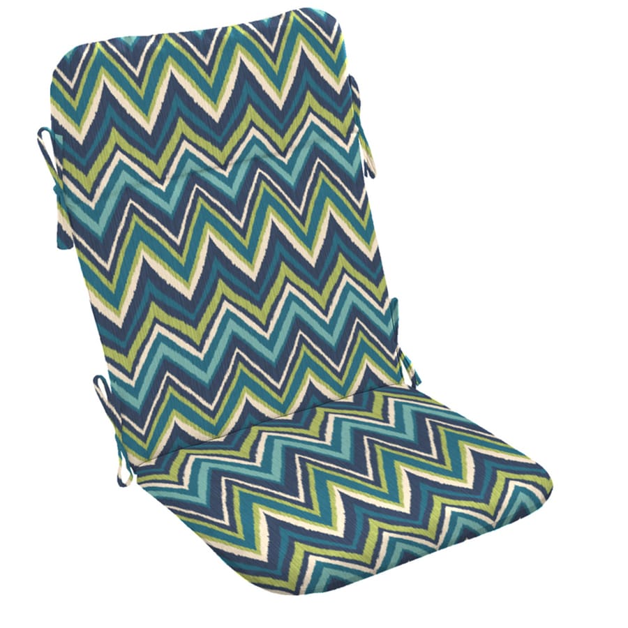 Garden Treasures Blue Flame Stitch Geometric Standard Patio Garden Treasures Blue Flame Stitch Geometric Standard Patio Chair Cushion For Adirondack
