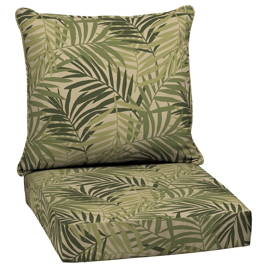 North Palm Leaf Deep Seat Patio Chair Cushion at Lowes.com