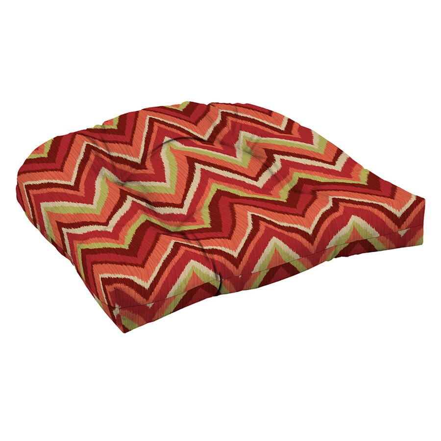 Garden Treasures Red Flame Stitch Geometric Cushion for Universal Use