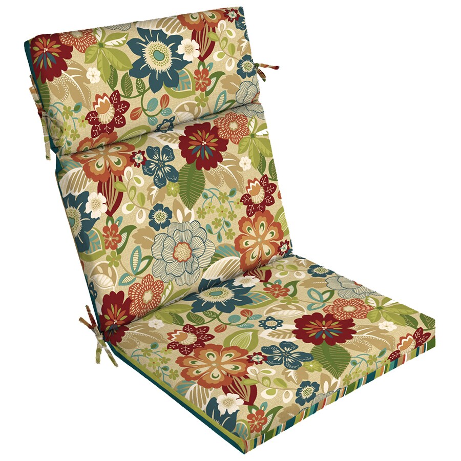 Garden Treasures Bloomery Floral Standard Patio Chair Cushion at Lowes.com
