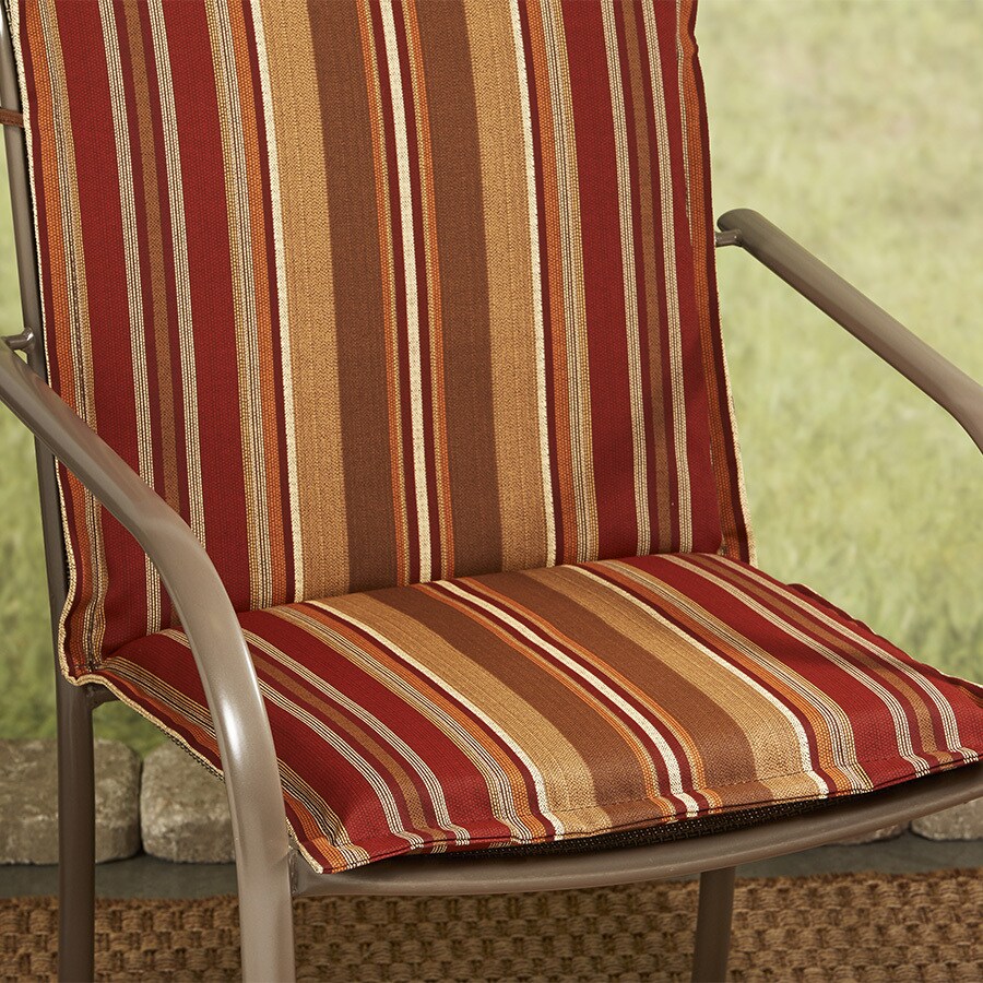 allen + roth Stripe Chili Stripe Chili Stripe Standard Patio Chair ...