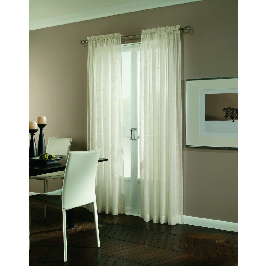 allen + roth 36362-63" 63"L Ivory Williamston Window Sheer