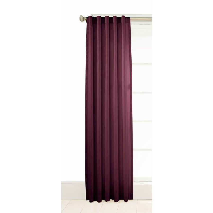 Shop Style Selections Adrian 63in L Solid Violet Back Tab Curtain Panel at Lowes.com Shop Style Selections Adrian 63in L Solid Violet Back Tab Curtain Panel at Lowes.com