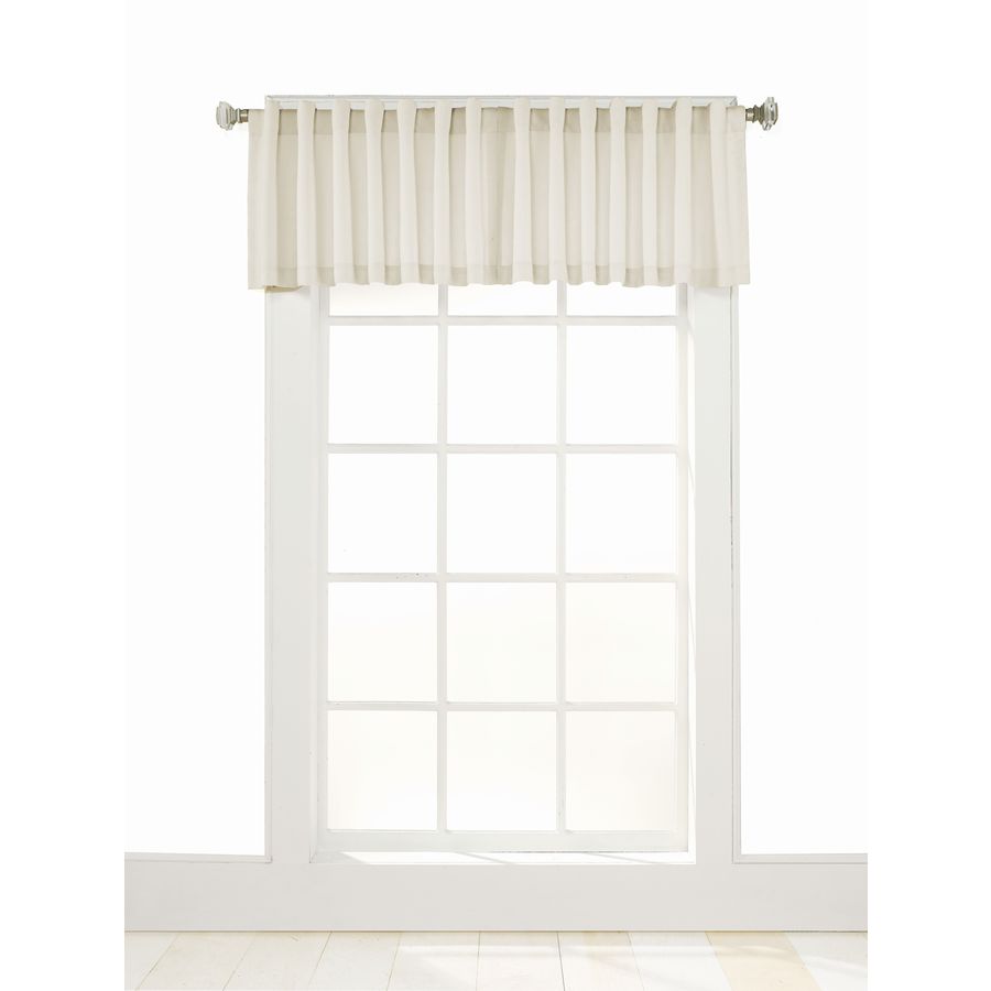 Style Selections 37744 18-in L Ivory Adrian Tailored Valance