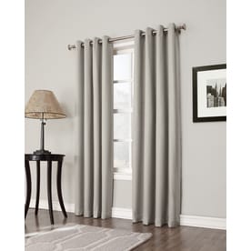 allen + roth Bandley 84-in Sand Polyester Blackout Single Curtain Panel