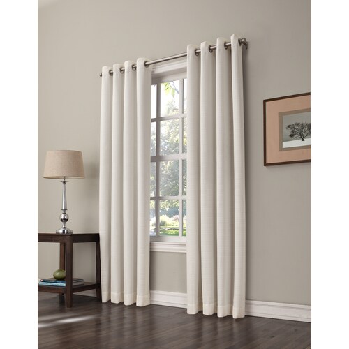 allen + roth Romanby 63-in Ivory Polyester Room Darkening Single