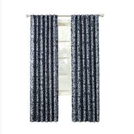allen + roth MARBELLA 84-in Indego Polyester Room Darkening Thermal Lined Single Curtain Panel