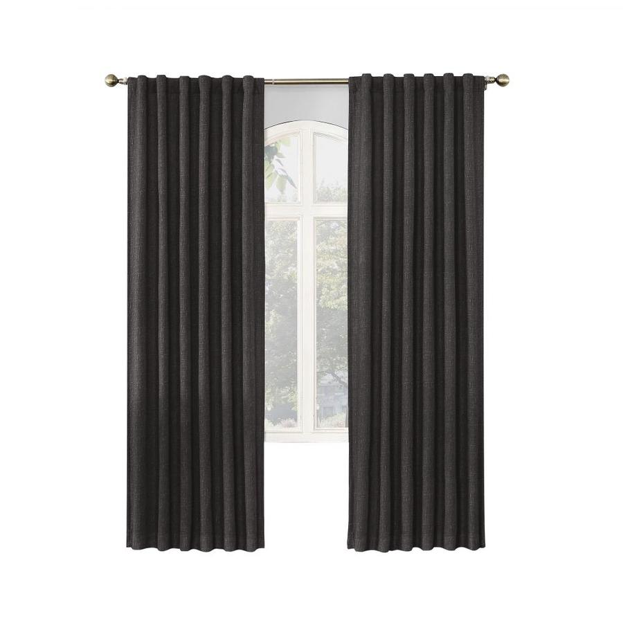 Allen Roth Glennston 84 In Coal Polyester Room Darkening Thermal