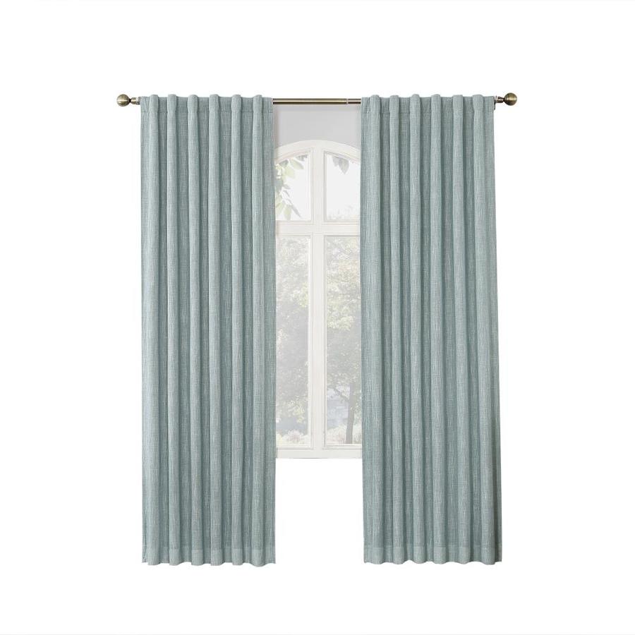 Allen Roth Glennston 63 In Slate Blue Polyester Room Darkening