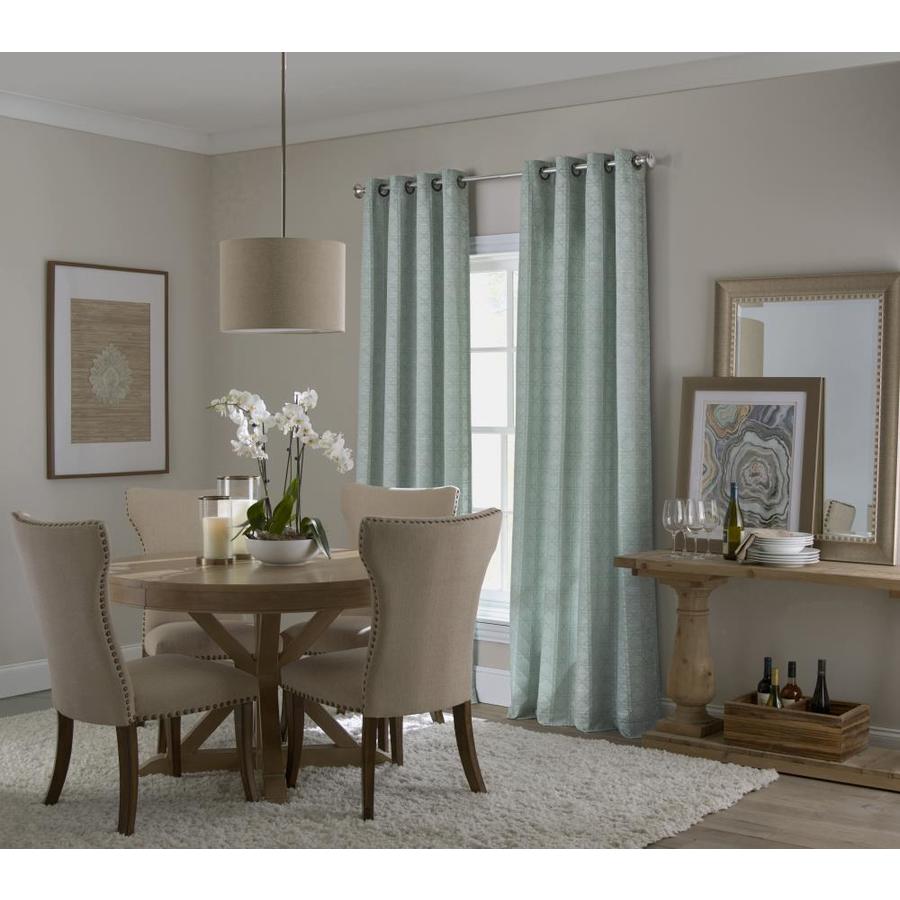 Allen Roth Makana 84 In Aqua Polyester Light Filtering Single