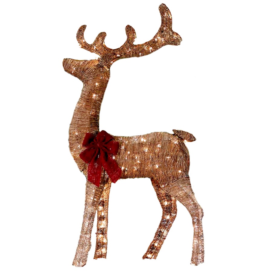 Shop Holiday Living Pre-Lit Reindeer Sculpture with 