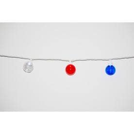 Holiday Living 12-ft Multicolor Globe LED Electrical Outlet Indoor/Outdoor Fourth of July String Lights