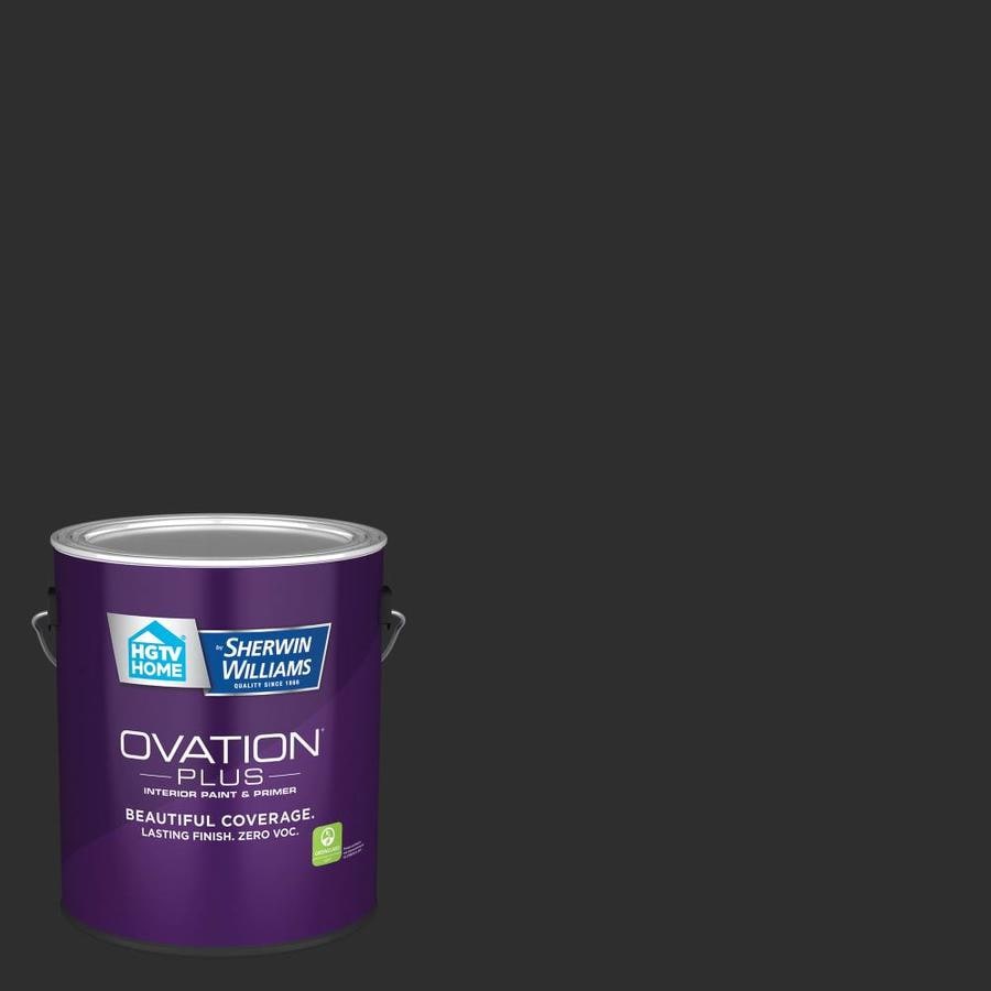 Hgtv Home By Sherwin Williams Ovation Plus Flat Caviar Hgsw6990 Interior Paint 1 Gallon In The Interior Paint Department At Lowes Com