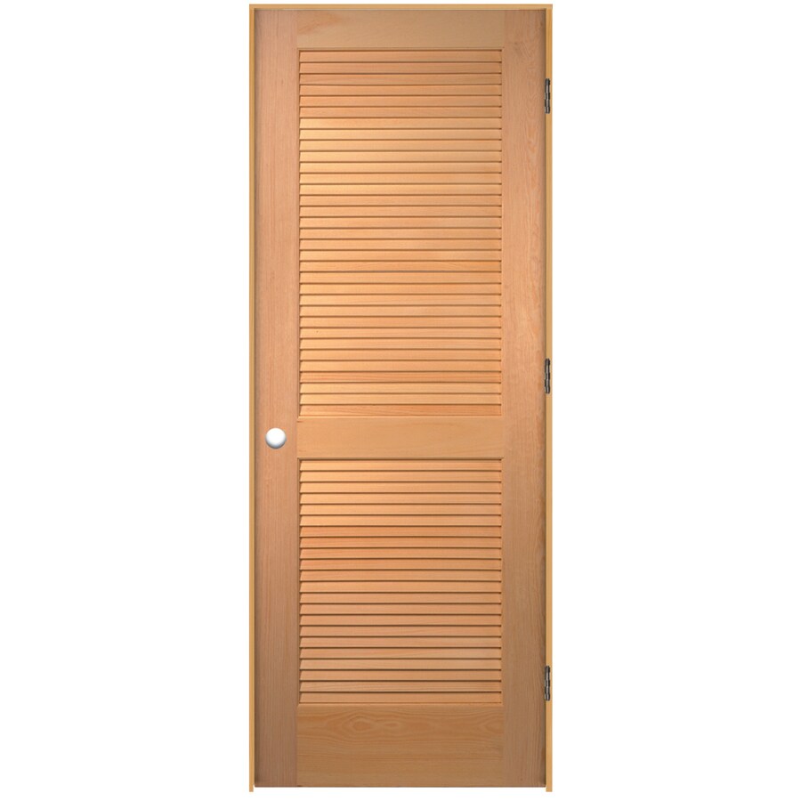 ReliaBilt Prehung Solid Core Full Louver Pine Interior Door 24in x 80in; Actual 25.5