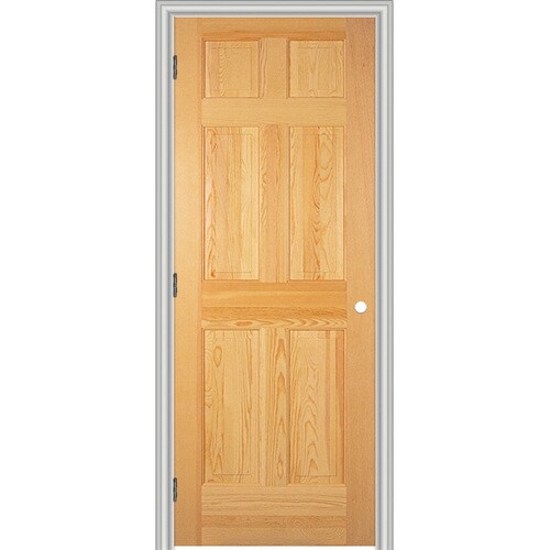 ReliaBilt Prehung Solid Core 6Panel Pine Interior Door 32in