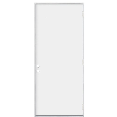 ReliaBilt 30 x 80 x 13/4 Flush Left Hand Out Swing Steel Door at