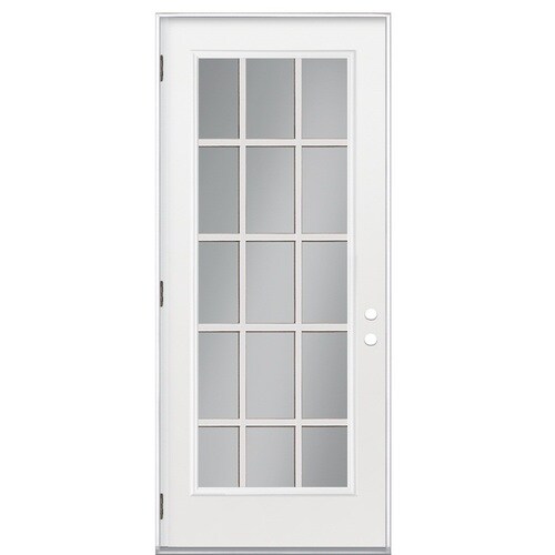 ReliaBilt RightHand Outswing Primed Steel Prehung Entry Door with