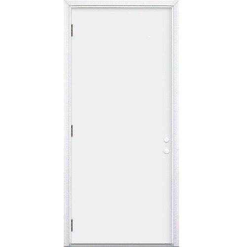 ReliaBilt Right-Hand Outswing Primed Steel Prehung Entry Door with ...